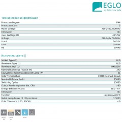 Спот з чотирма лампами Eglo 95281 Agueda