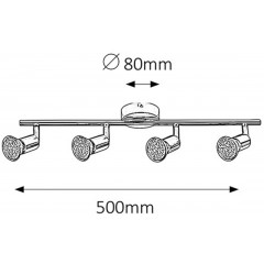 Спот з чотирма лампами Rabalux 6988 Norton led