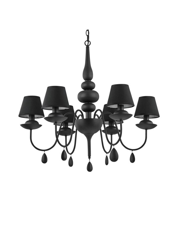 Люстра Ideal lux Blanche SP6 Nero (111872)