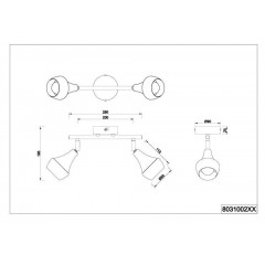 Спот з двома лампами Trio Trumpet 803100204