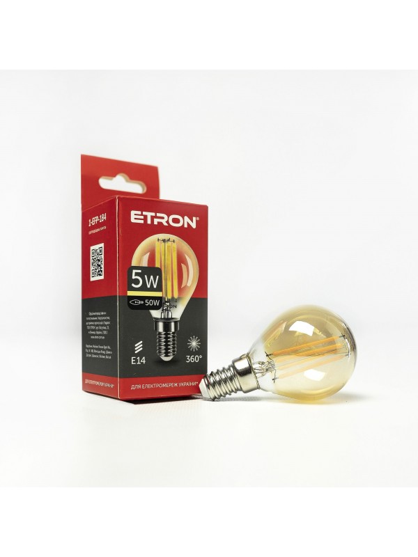 Лампа світлодіодна ETRON Filament 1-EFP-184 C35 5W 2700K E14