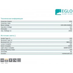 Бра декоративне Eglo 91754 Aleandro