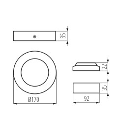 Точковий накладний світильник Kanlux 27210 CARSA V2LED 12W-NW-SN