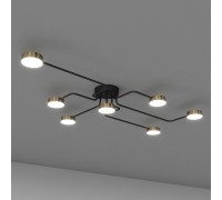 Люстра сучасна стельова Svoji SV0038-7 BK+GD 4000K