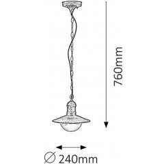 Вуличний підвісний світильник Rabalux 8737 Oslo