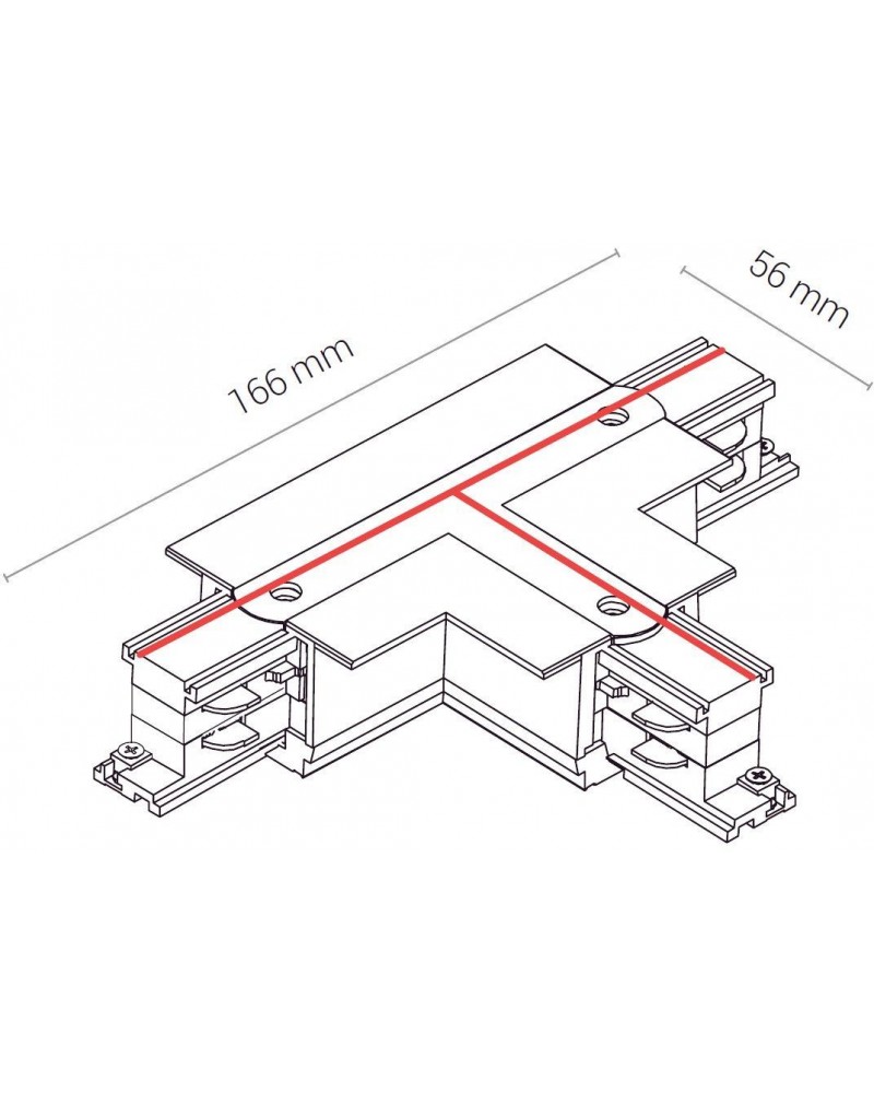 Елемент трекової системи Nowodvorski 8248 CTLS RECESSED POWER T CONNECTOR LEFT 1 (T-L1) BLACK CN