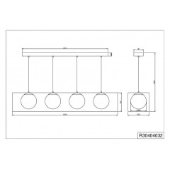 Люстра-підвіс Trio Gabbia R30404032