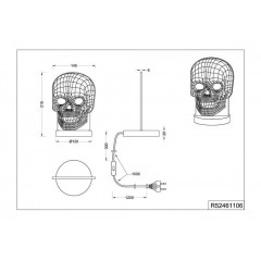 Декоративна настільна лампа Trio Skull R52461106