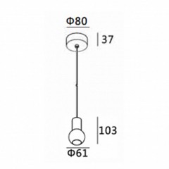 Люстра-підвіс Skarlat RHL7729 5W BK+GD 3000K