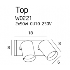 Бра спрямованого світла Maxlight W0221 Top II