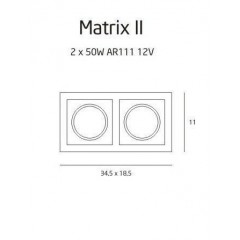 Точковий врізний світильник Maxlight H0049 Matrix II