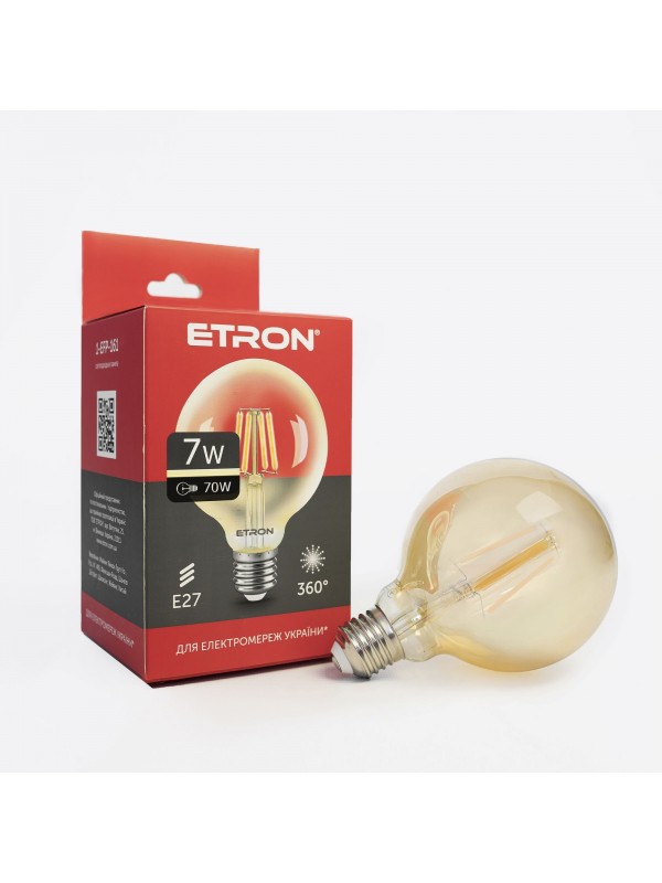 Лампа світлодіодна ETRON Filament 1-EFP-161 G95 E27 7W 2700K E27