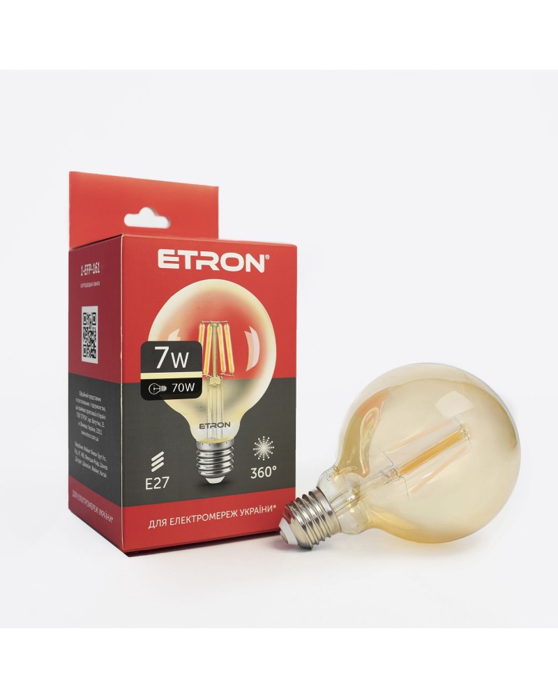 Лампа світлодіодна ETRON Filament 1-EFP-161 G95 E27 7W 2700K E27