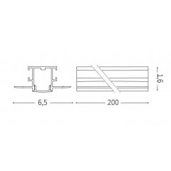 Аксесуар Ideal lux 223704 Slot Recessed Trimless 14x2000mm White