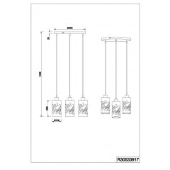 Люстра-підвіс Trio Swirl R30533917