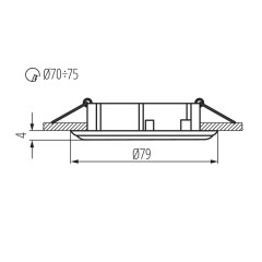 Точковий врізний світильник Kanlux Tabo CT-AS02-AL (04701)