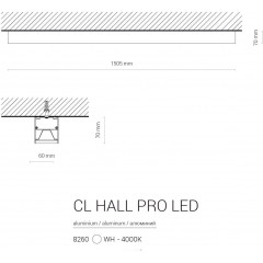 Стельовий світильник Nowodvorski 8260 CL HALL PRO LED 150 40W 4000K WHITE PL