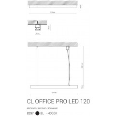 Стельовий світильник Nowodvorski 8297 CL OFFICE PRO LED 120 31W 4000K BLACK PL