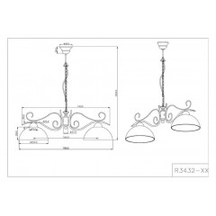 Люстра класична Trio Country R3432-24