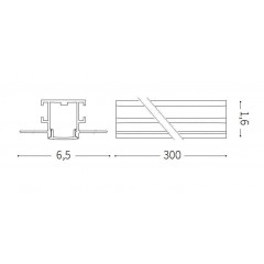 Аксесуар Ideal lux 223711 Slot Recessed Trimless 14x3000mm White