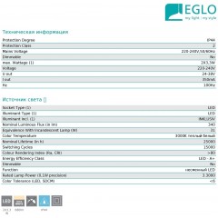 Спот з двома лампами Eglo 95278 Agueda