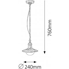 Вуличний підвісний світильник Rabalux 8740 Oslo