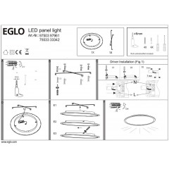 Стельовий світильник Eglo 97961 Salobrena-C