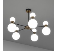 Люстра сучасна стельова Svoji SV0052-10P BK+GD
