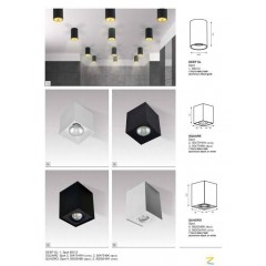 Точковий накладний світильник Zuma Line 50475-WH Square