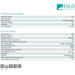 Бра декоративне Eglo 94752 Noventa