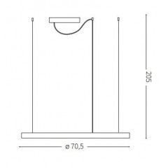 Люстра сучасна Ideal lux 229485 Oracle Slim D70 Bianco