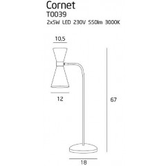 Декоративна настільна лампа Maxlight T0039 CORNET