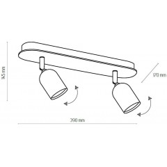 Спот з двома лампами TK LIGHTING 3295