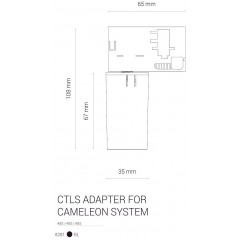 Елемент трекової системи Nowodvorski 8281 CTLS ADAPTER FOR CAMELEON SYSTEM BLACK PL