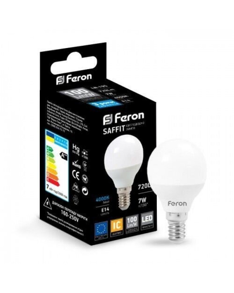 Світлодіодна лампа Feron LB-195 7W E14 4000K