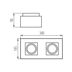 Точковий накладний світильник Kanlux 26839 Stobi ES 250-W