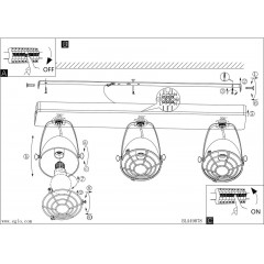 Спот з трьома лампами Eglo 49078 Gatebeck