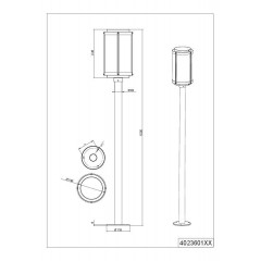 Світильник вуличний Trio Tanaro 402360142