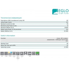 Світлодіодна лампа Eglo Dio 11807 9W 2700-6500k 220V Е27