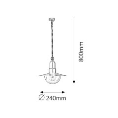 Вуличний підвісний світильник Rabalux 8545 Tallinn