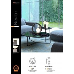 Декоративна настільна лампа Azzardo AZ3462 Newton B table (bright grey)
