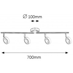 Спот з чотирма лампами Rabalux Zora 5942