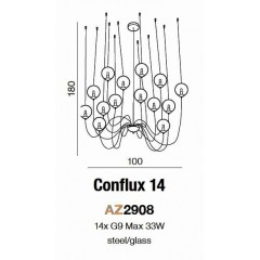 Люстра-підвіс Azzardo AZ2908 Conflux 14