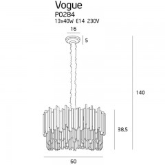 Кришталева люстра Maxlight P0284 VOGUE