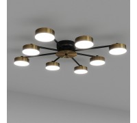 Люстра сучасна стельова Svoji SV0058-8 BK+GD 3000K