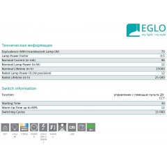 Світлодіодна лампа Eglo Dio 11809 12W 2700-6500k 220V G95 Е27