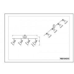 Спот з чотирма лампами Trio Gina R80154029