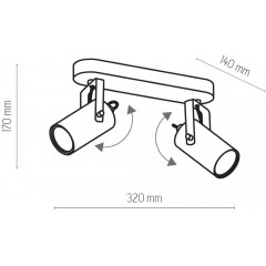 Спот з двома лампами TK LIGHTING 2798