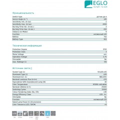 Світильник вуличний Eglo 98196 Casabas