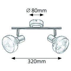Спот з двома лампами Rabalux 5547 HOLLY